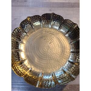 Pier one gold decorative textured metal bowl